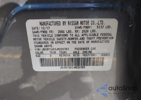 2018 Infiniti Q70 3.7 Luxe from USA, damaged, VIN JN1BY1AR3JM220783